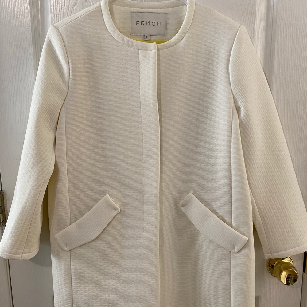 FRNCH white dress coat